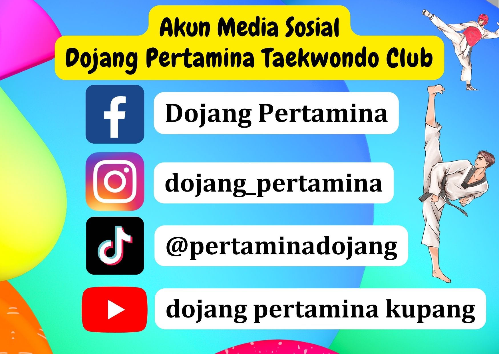 AKUN MEDIA SOSIAL DOJANG PERTAMINA  PERSIAPAN MENGHADAPI EVENT TAEKWONDO BHAYANGKARA PRESISI II PIALA KAPOLDA DIY,DOJANG PERTAMINA FOKUS PEMBENTUKAN ATTITUDE ATLET PERTAMINA TAEKWONDO CLUB